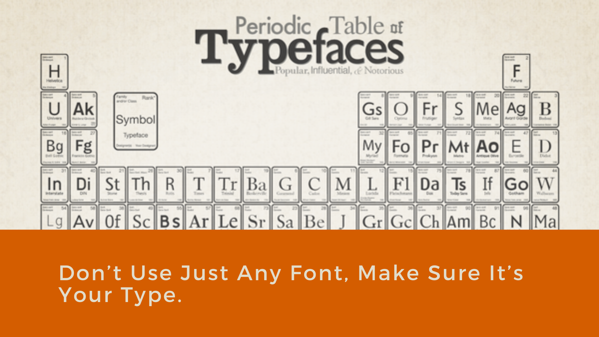 Don’t Use Just Any Font, Make Sure It’s Your Type.